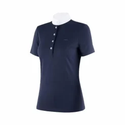 Animo Italia - Polo manches courtes de concours femme Basilea marine Clearance