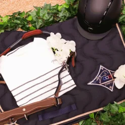 Antarès Sellier - Licol en cuir Stressless grainé havane / marine Outlet