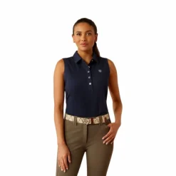 Ariat - Polo sans manches femme Prix 3.0 Marine Hot