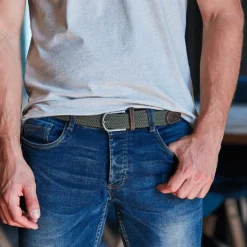 Sale Billybelt - Ceinture tressée élastique Vert armée