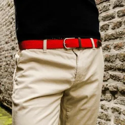 Sale Billybelt - Ceinture tressée élastique Rouge grenade