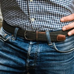 Billybelt - Ceinture tressée élastique Vert Kaki Clearance