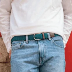 Billybelt - Ceinture tressée élastique Bleu Caraïbe Online
