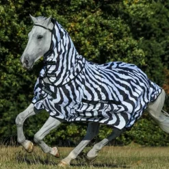 Discount Bucas - Couverture anti-démangeaisons Sweet-itch Zebra zebra Blanc