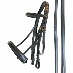 Best Canter - Bride Euro avec rênes (2 paires) Noir