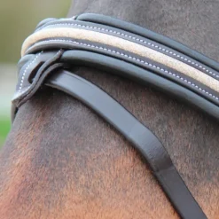 New Canter - Bridon muserolle croisée Mylord / light gold Noir