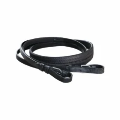 Discount Canter - Rênes de cheval caoutchouc 16mm Noir