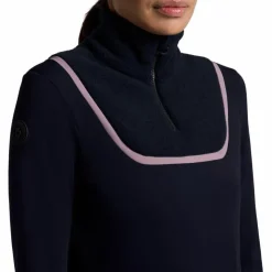 Cavalleria Toscana - Baselayer manches longues femme Jersey avec polaire Marine Discount