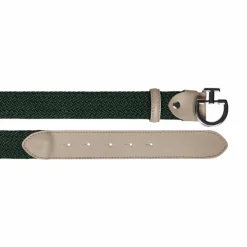 Cavalleria Toscana - Ceinture femme élastique forest green/ vanille Vert