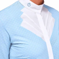 Online Cavalleria Toscana - Chemise de concours manches longues femme / blanc Bleu