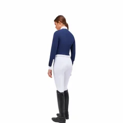 Cavalleria Toscana - Polo manches longues femme jersey royal Bleu New