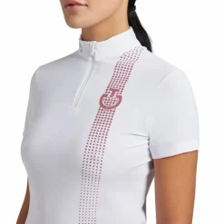 Cavalleria Toscana - Polo de concours manches courtes femme CT Pop Art Blanc Clearance