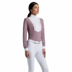 Cavalleria Toscana - Polo de concours manches longues femme Americain lilas Violet Outlet