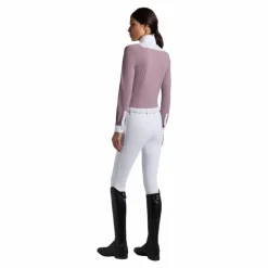 Cavalleria Toscana - Polo de concours manches longues femme Americain lilas Violet Outlet