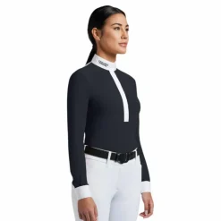 Cavalleria Toscana - Polo de concours manches longues femme CT Jersey Marine Sale