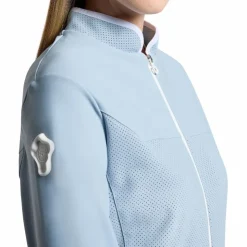 Cavalleria Toscana - Sweat manches longues femme Crew Neck Tech sky blue Bleu Hot