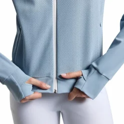 Cavalleria Toscana - Sweat manches longues femme Crew Neck Tech sky blue Bleu Hot