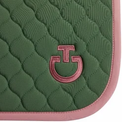 Cavalleria Toscana - Tapis de selle Circular Quilted forest green/ candy pink Vert