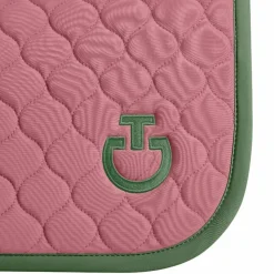Cavalleria Toscana - Tapis de selle Circular Quilted candy pink/ forest green Rose Sale
