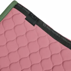 Cavalleria Toscana - Tapis de selle Circular Quilted candy pink/ forest green Rose Sale