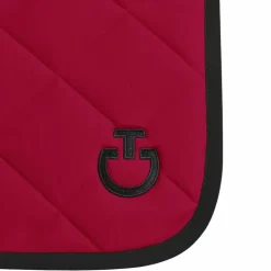 Cavalleria Toscana - Tapis de selle Diamond Quilted Jersey framboise Rouge