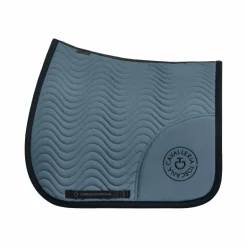 Cavalleria Toscana - Tapis de dressage Double Orbit Wave Quilted peacook green Bleu Sale