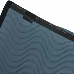 Cavalleria Toscana - Tapis de dressage Double Orbit Wave Quilted peacook green Bleu Sale