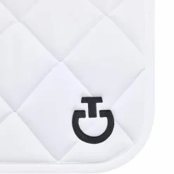 Cavalleria Toscana - Tapis de selle Diamond Quilted Jersey Blanc Best