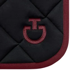 Cavalleria Toscana - Tapis de selle Diamond Quilted Jersey / bordeaux Noir Best