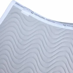 Cavalleria Toscana - Tapis de selle Double Orbit Wave Quilted light grey et blanc Gris Outlet
