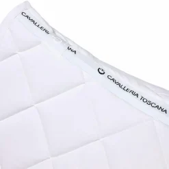 New Cavalleria Toscana - Tapis de dressage Diamond Quilted Jersey et logo noir Blanc