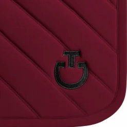 Cavalleria Toscana - Tapis de selle Diamonds and Lines Bordeaux Outlet