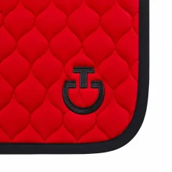 Sale Cavalleria Toscana - Tapis de selle Circular Quilted Jersey coquelicot Rouge