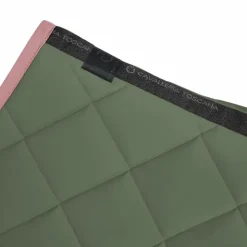 Cavalleria Toscana - Tapis de selle Diamond Quilted Jersey forest green/ candy pink Vert