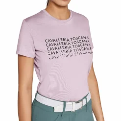 New Cavalleria Toscana - T-shirt manches courtes femme Break Off coton sakura Rose