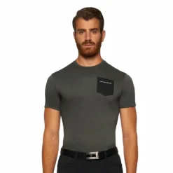 Cavalleria Toscana - T-shirt manches courtes homme performance Gris Clearance