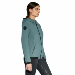 Cavalleria Toscana - Veste manches longues femme Softshell peacook green Bleu Outlet