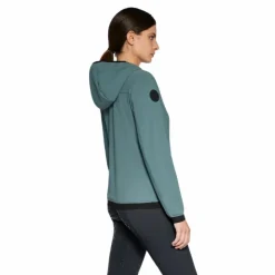 Cavalleria Toscana - Veste manches longues femme Softshell peacook green Bleu Outlet