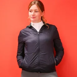 Discount Cavalleria Toscana - Veste à capuche femme légère et réversible femme / vert Marine