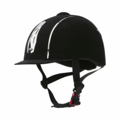 Hot Choplin - Casque d'équitation Aero chrome réglable Noir