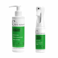 Clearance Cura Naturale - Pack shampoing 250 ml et démêlant 200 ml framboise