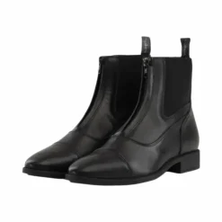 Dyon - Boots d'équitation en cuir avec fermeture éclair Noir Hot