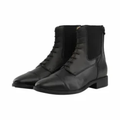 Dyon - Boots d'équitation en cuir à lacets Noir Online