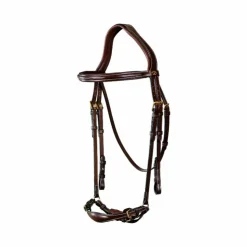 Dyon - Bridon muserolle allemande ajustable D Collection Havane New