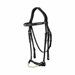 Dyon - Bridon muserolle allemande corde D Collection Noir