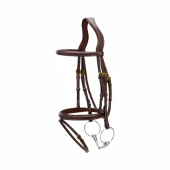 Hot Dyon - Bridon muserolle combinée Dy'on Collection Marron