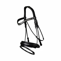 Dyon - Bridon muserolle combinée large mat New English Collection Noir Discount