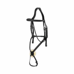 Dyon - Bridon muserolle croisée tressée Noir Discount