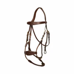 Dyon - Bridon muserolle hybride élastique D Collection Havane