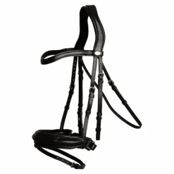 Clearance Dyon - Bridon muserolle Medium Noir
